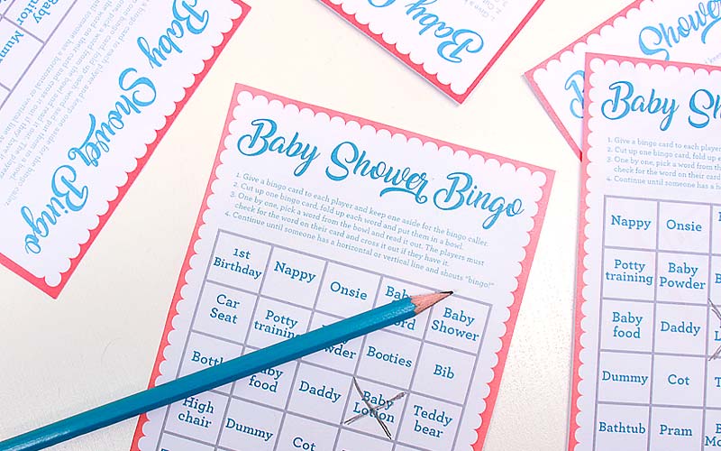 Baby Shower Bingo Cards