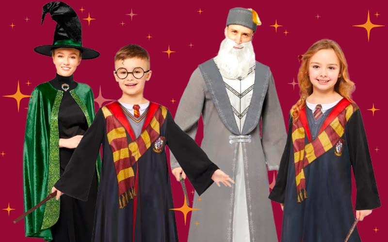 Spellbinding Harry Potter Costume Ideas for Every Wizard and Witch! Harry Potter costume ideas featuring Professor Mcgonagall, harry potter, dumbledore and hermione