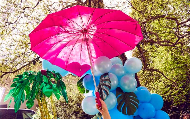 Festival Themed Party Ideas for Your Garden Pink heart shaped umbrella