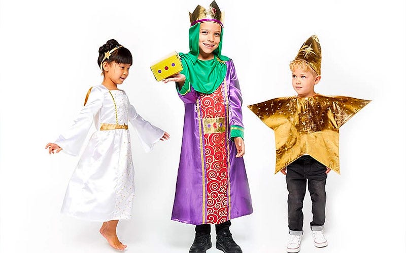 Children's nativity costumes - angel, wise man and star