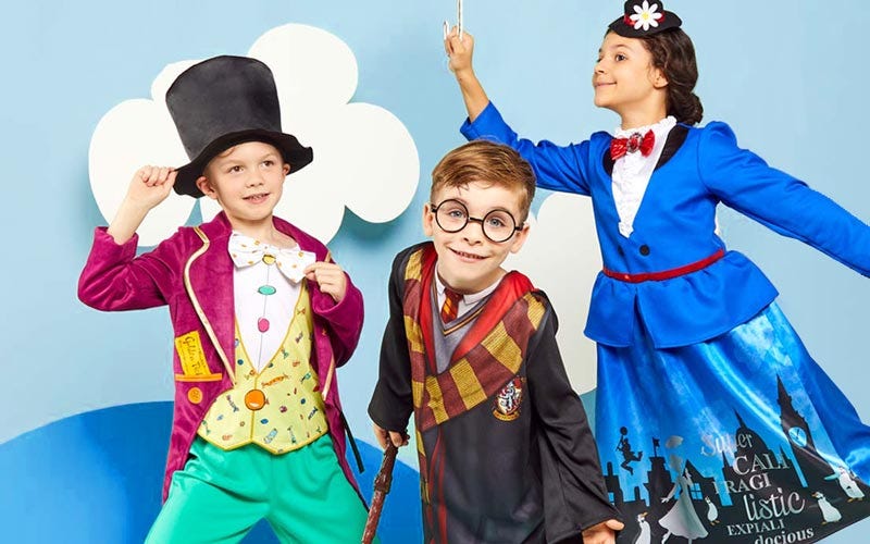 40 World Book Day Costume Ideas For Kids world book day costume ideas for kids including Willy Wonka, Harry Potter and Matilda