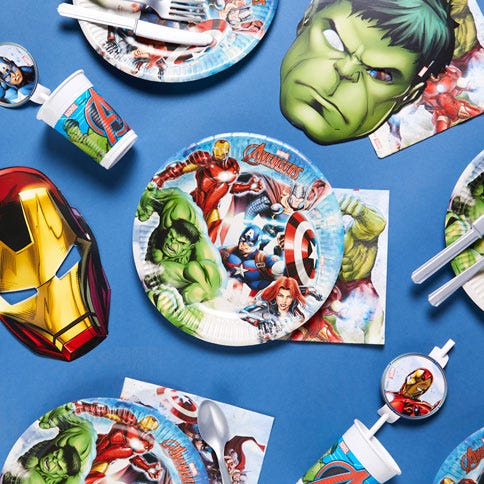 Superhero Stickers Marvel Avengers Hulk Spiderman Iron Party Sweet Cone  Birthday