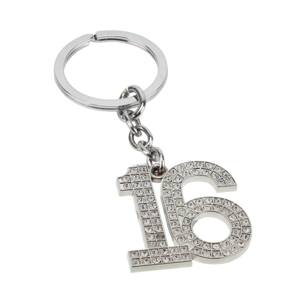 16th Birthday Crystal Keyring