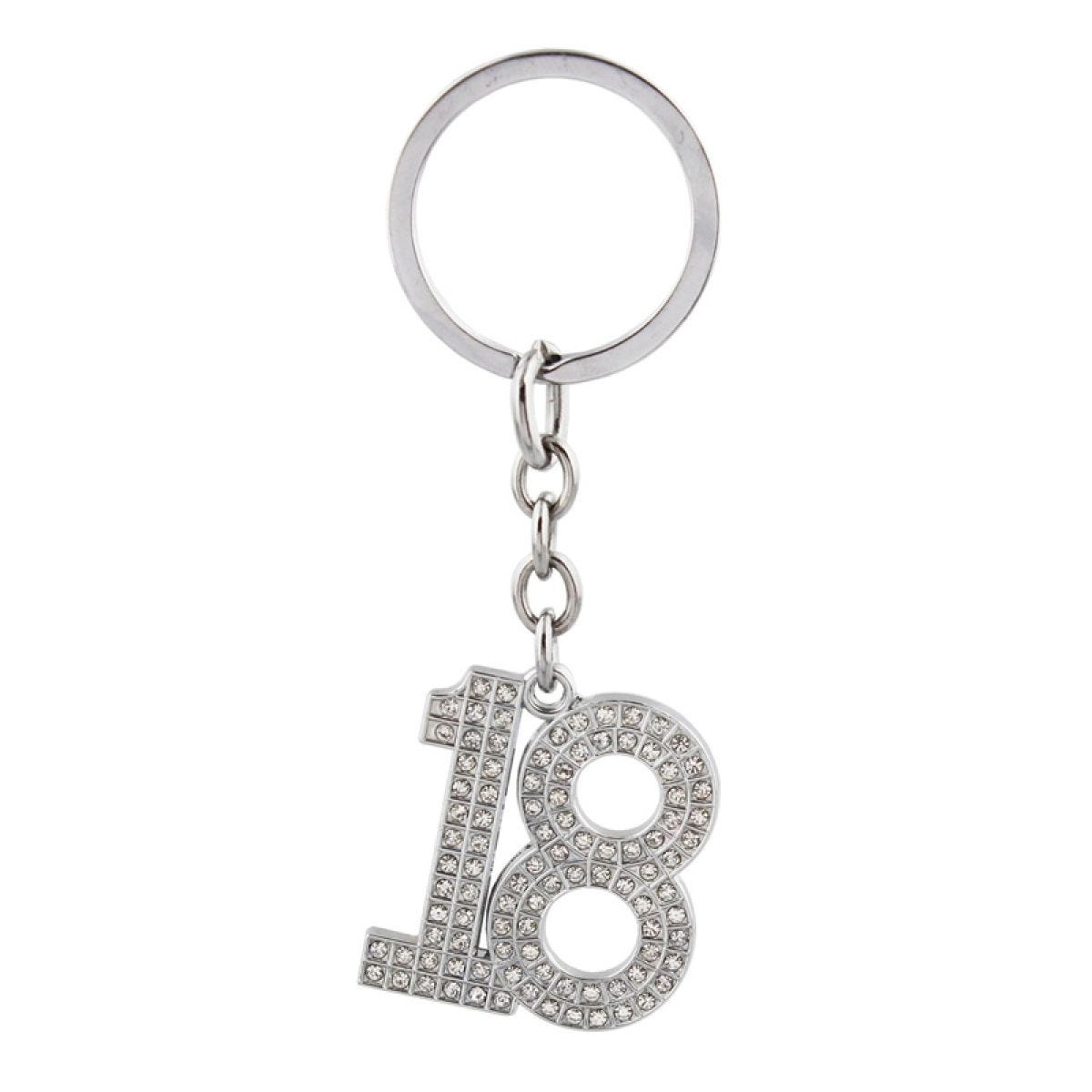 18th Birthday Crystal Keyring