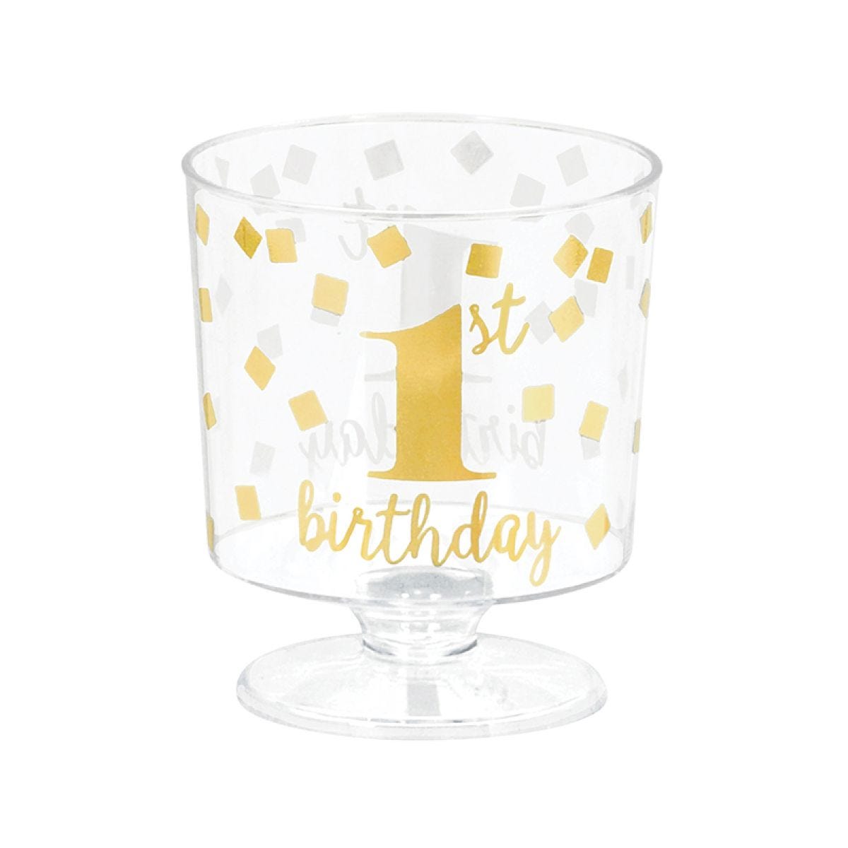 1st Birthday Tiny Stamped Glass (30pk)