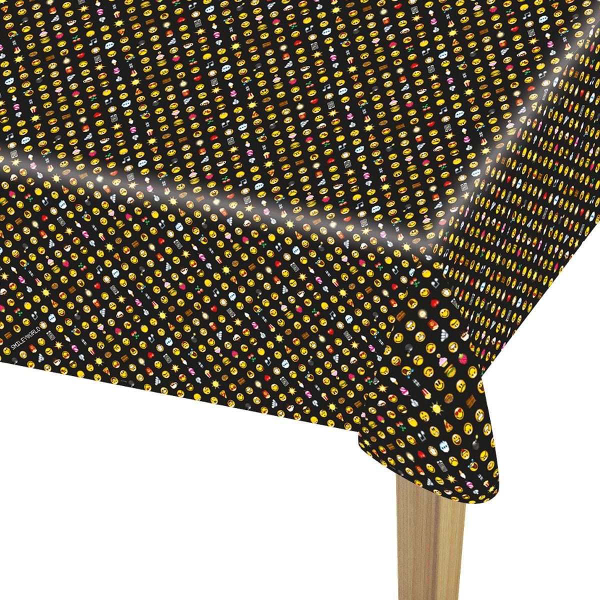 Smiley Plastic Tablecover - 1.2m x 1.8m
