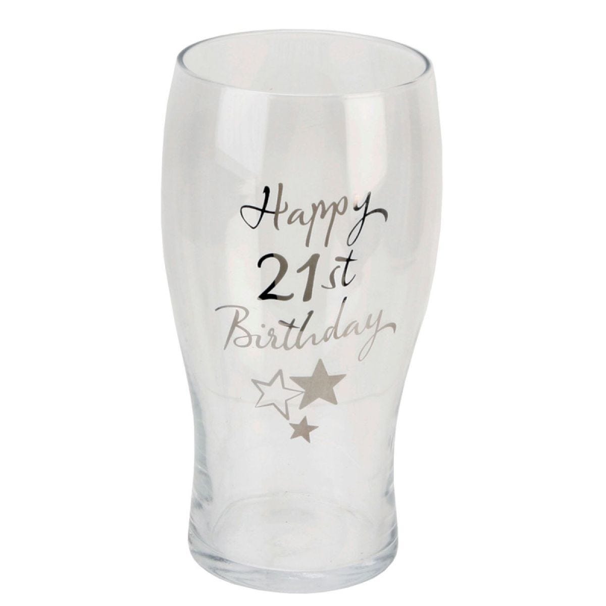 21st Birthday Beer Glass