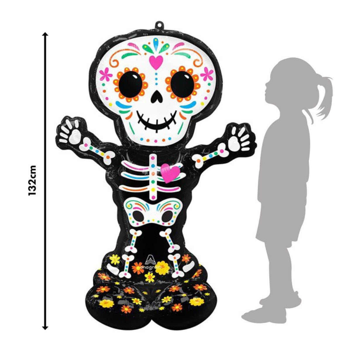 Day of the Dead Skeleton Airloonz Balloon - 52"