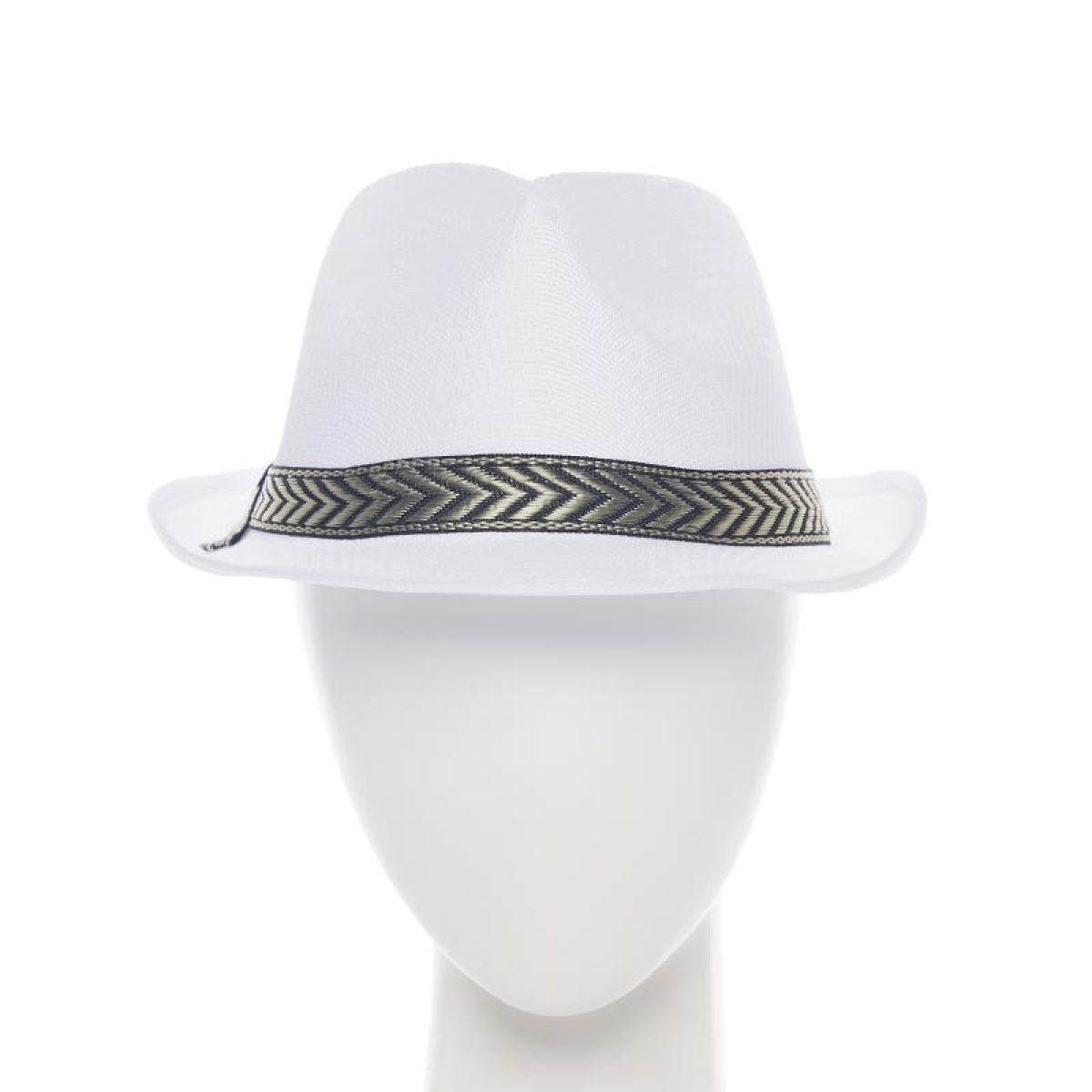 White gangster shop fedora hat