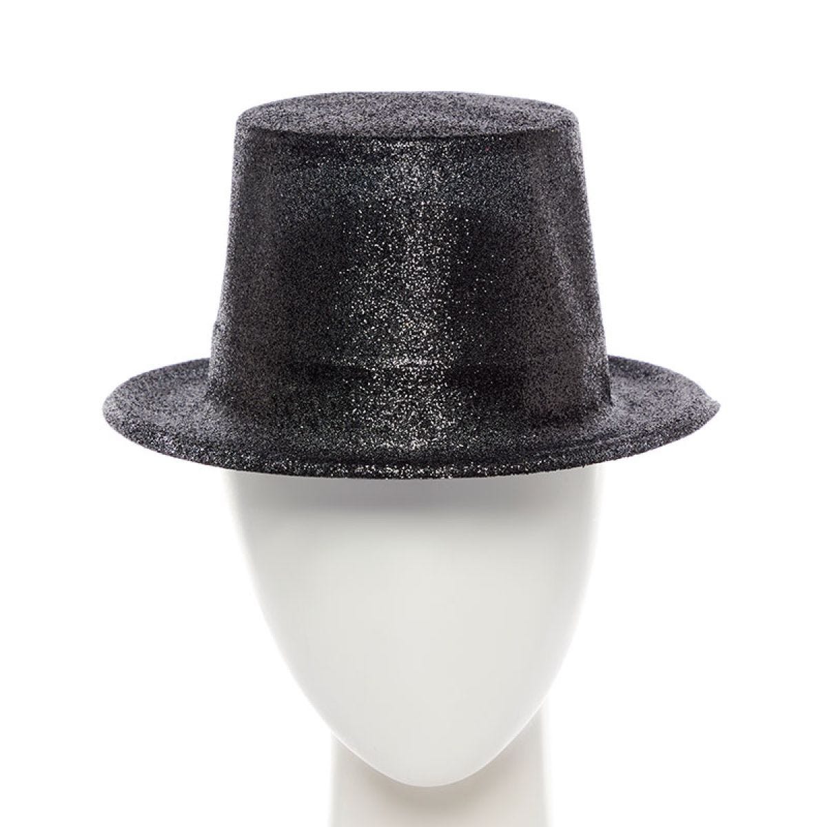 Black glitter discount top hat