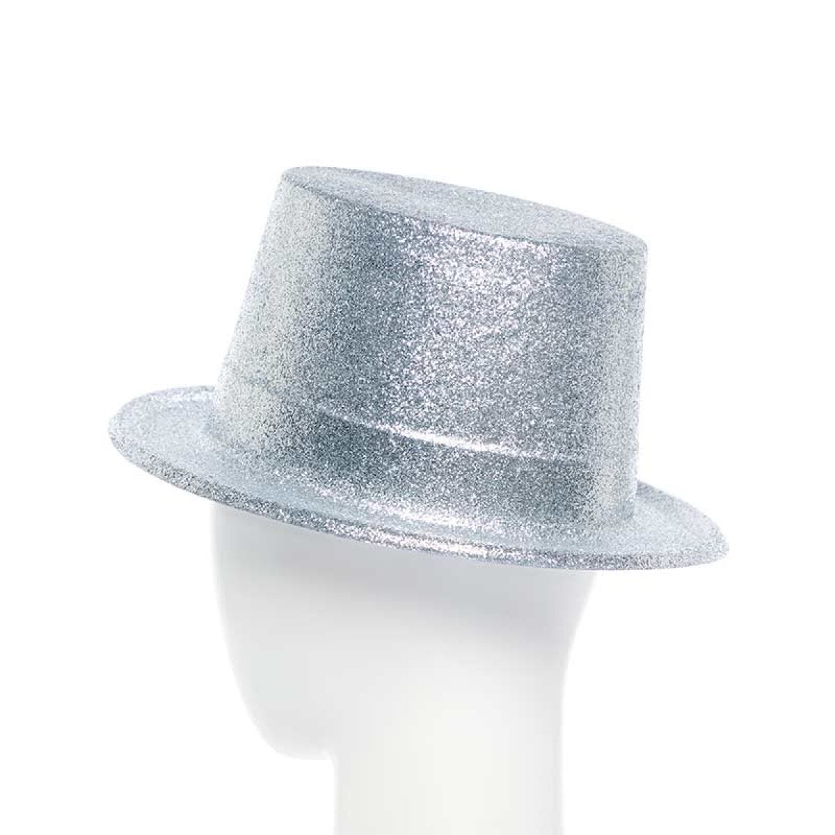 Silver Glitter Top Hat