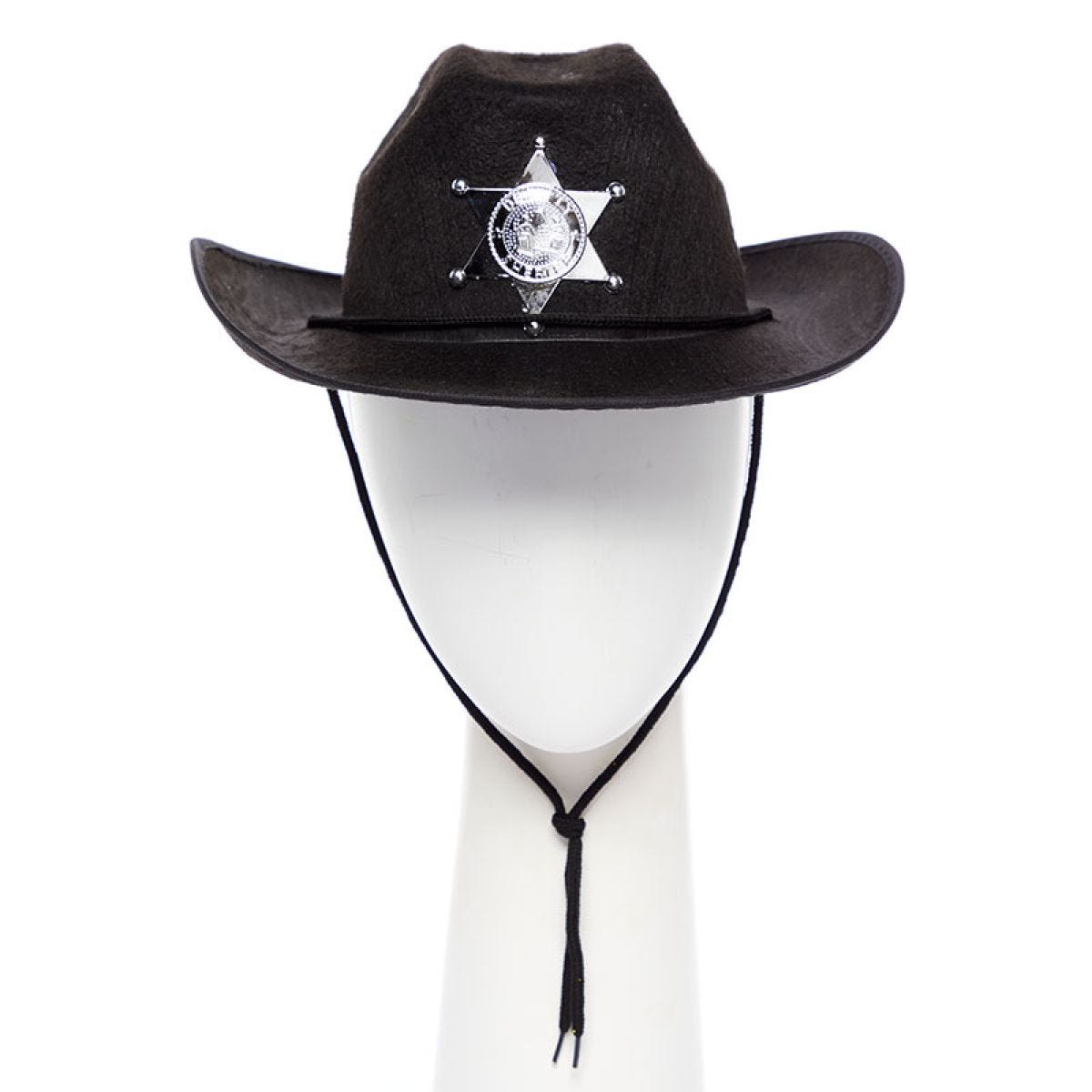 Black Sheriff Cowboy Hat Child