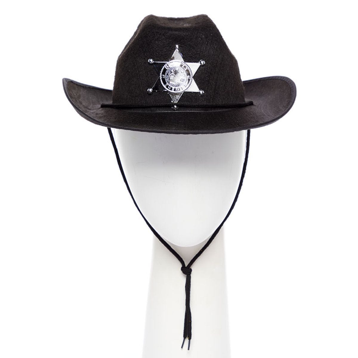 Black Sheriff Cowboy Hat - Child