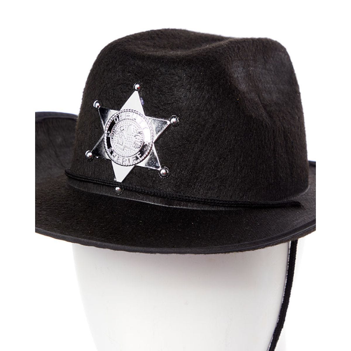 Black Sheriff Cowboy Hat - Child