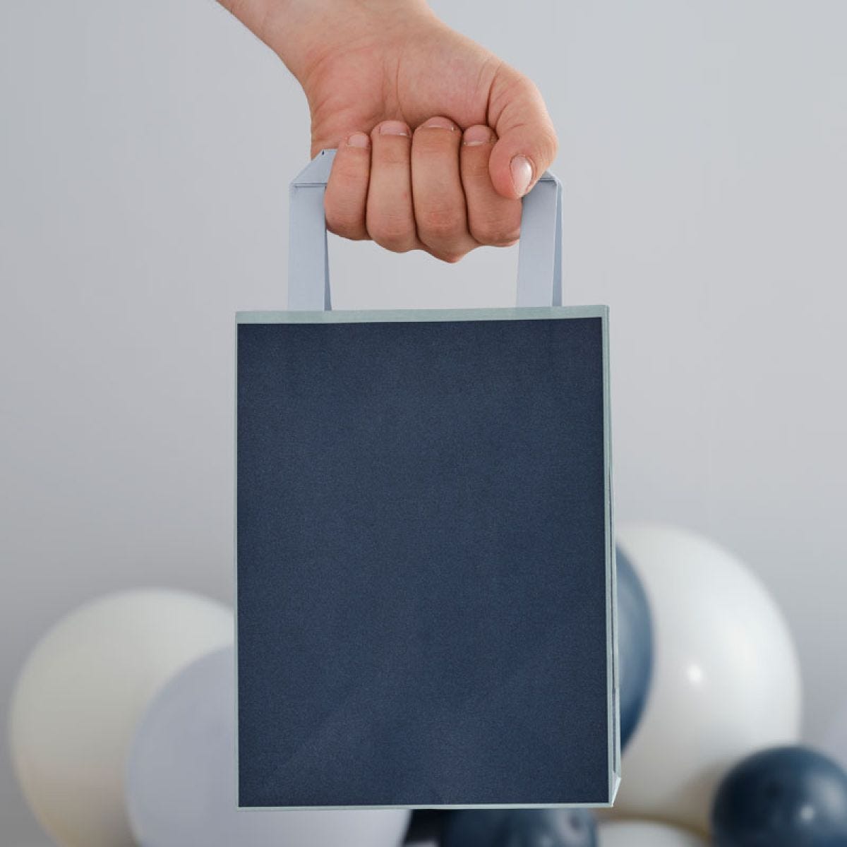 Navy Blue Paper Party Bags - 26cm x 13cm (5pk)