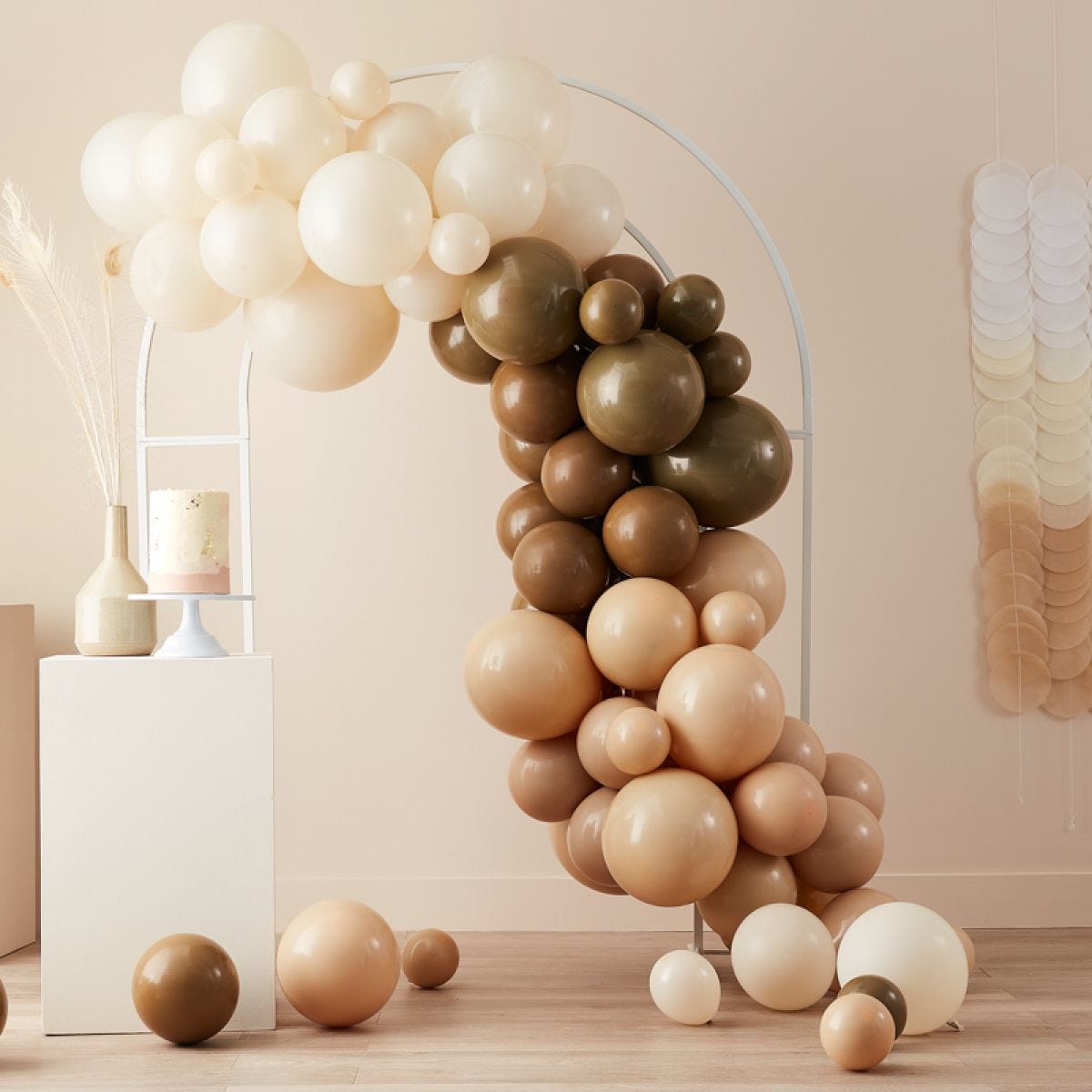 Nude and Brown Balloon Arch Kit - 70 Balloons