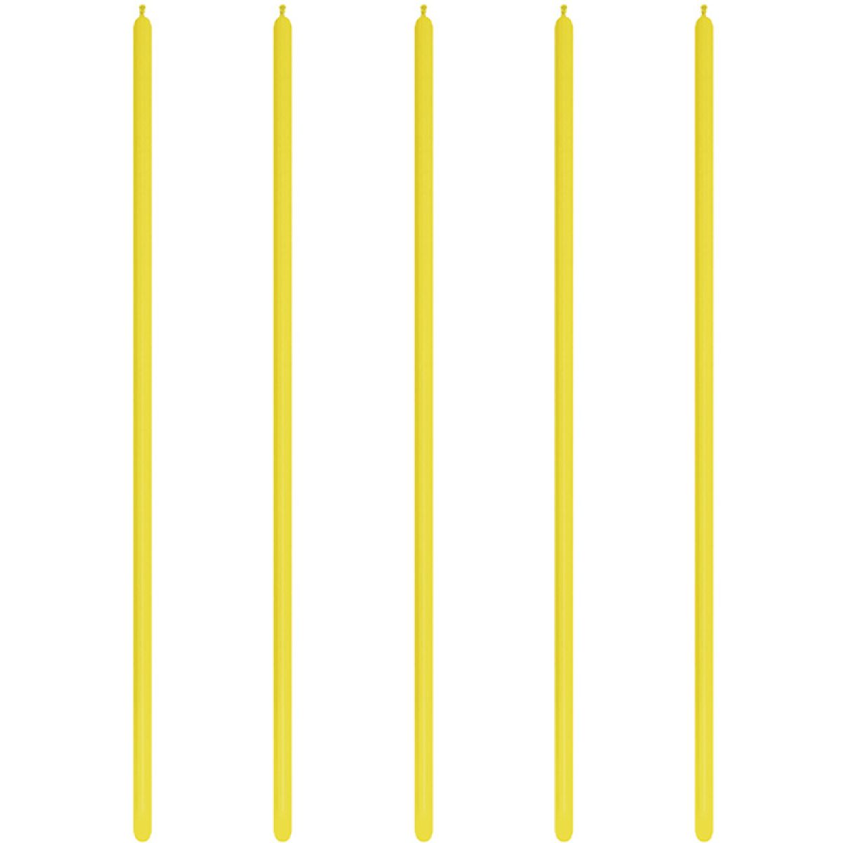 160 Modelling Latex Balloons Fashion Yellow (100pk)
