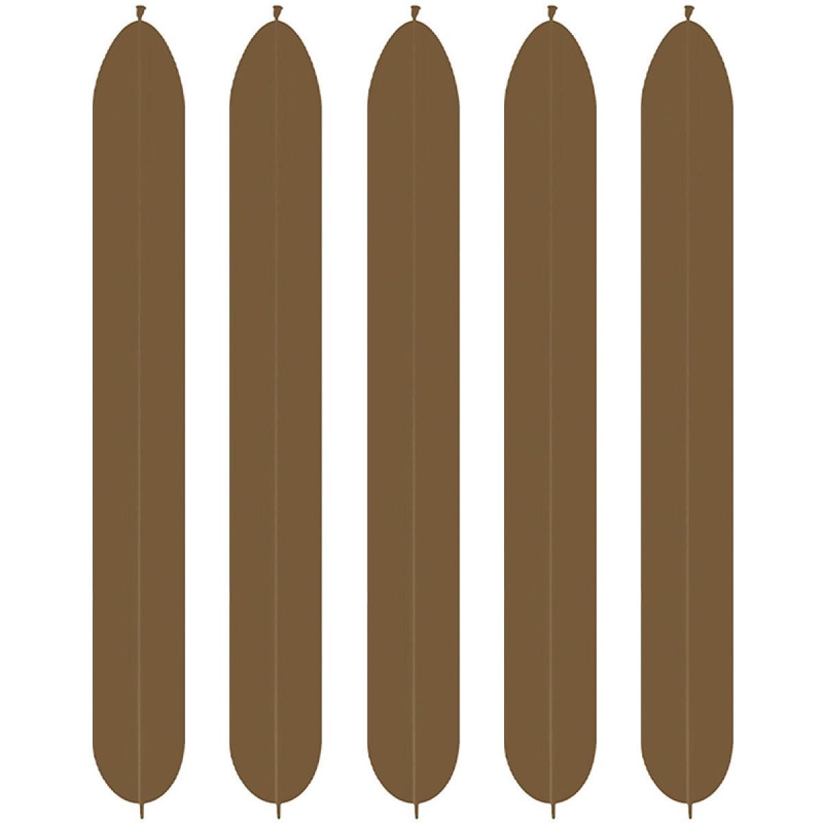360 Modelling Latex Balloons Fashion Coffee (50pk)