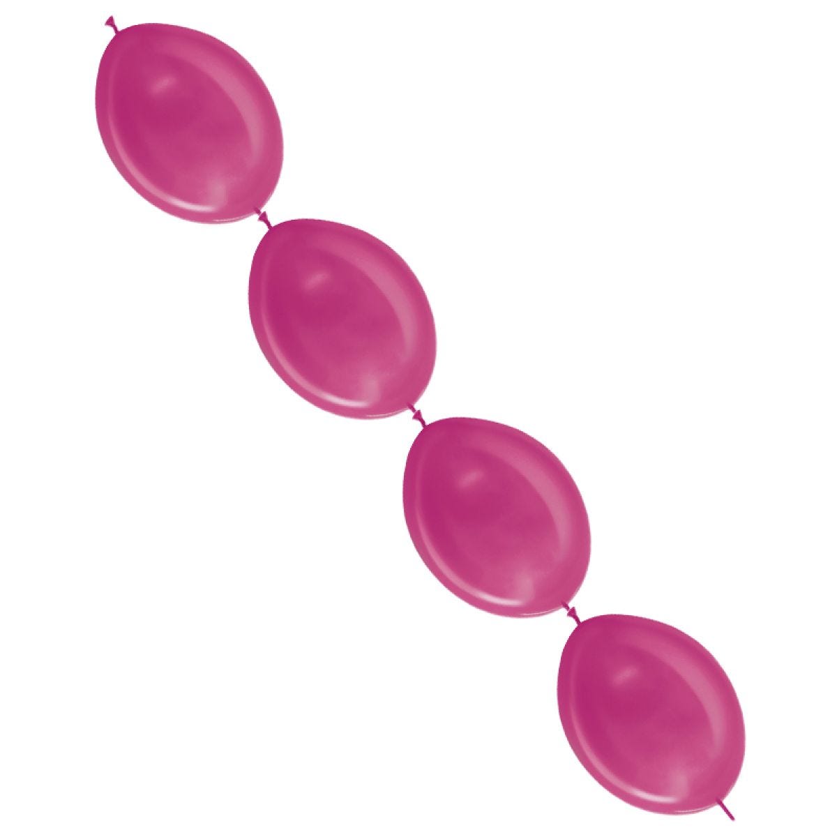 Link-O-Loon Latex Balloons  12" Metallic Fuchsia (50pk)