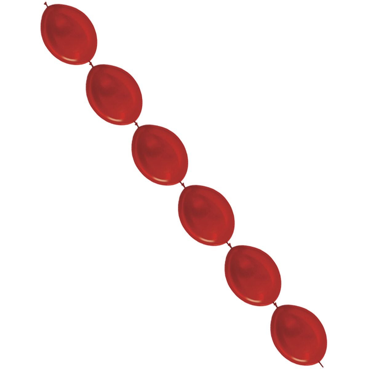 Link-O-Loon Latex Balloons 6" Metallic Red (100pk)