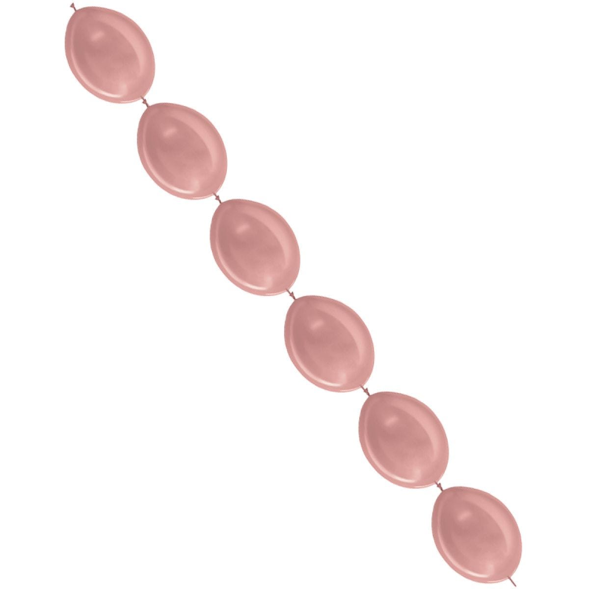 Link-O-Loon Latex Balloons 6" Metallic Rose Gold (100pk)