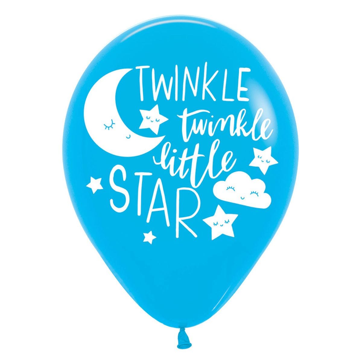 Twinkle Little Star 4 Sided Latex Balloons - 11" (6pk)