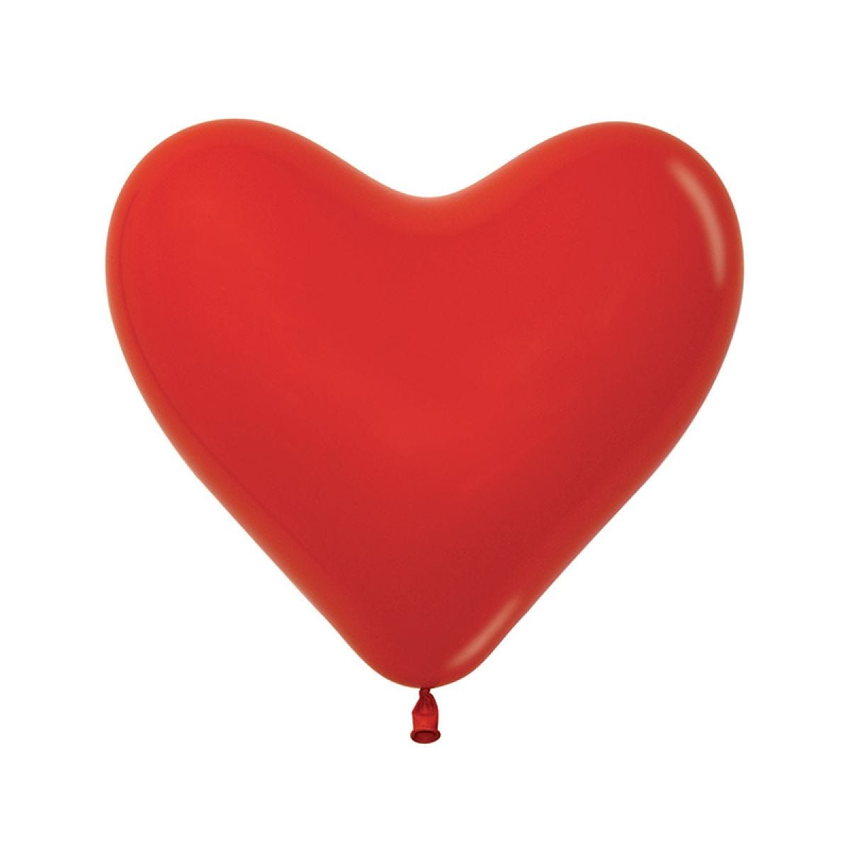 Fashion Heart Red Balloons - 16" Latex (50pk)