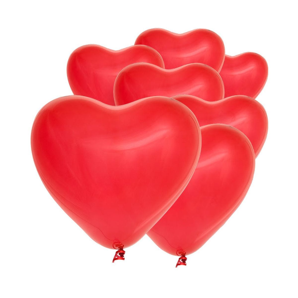 Fashion Colour Red Heart - 12" Latex Balloons (50pk)