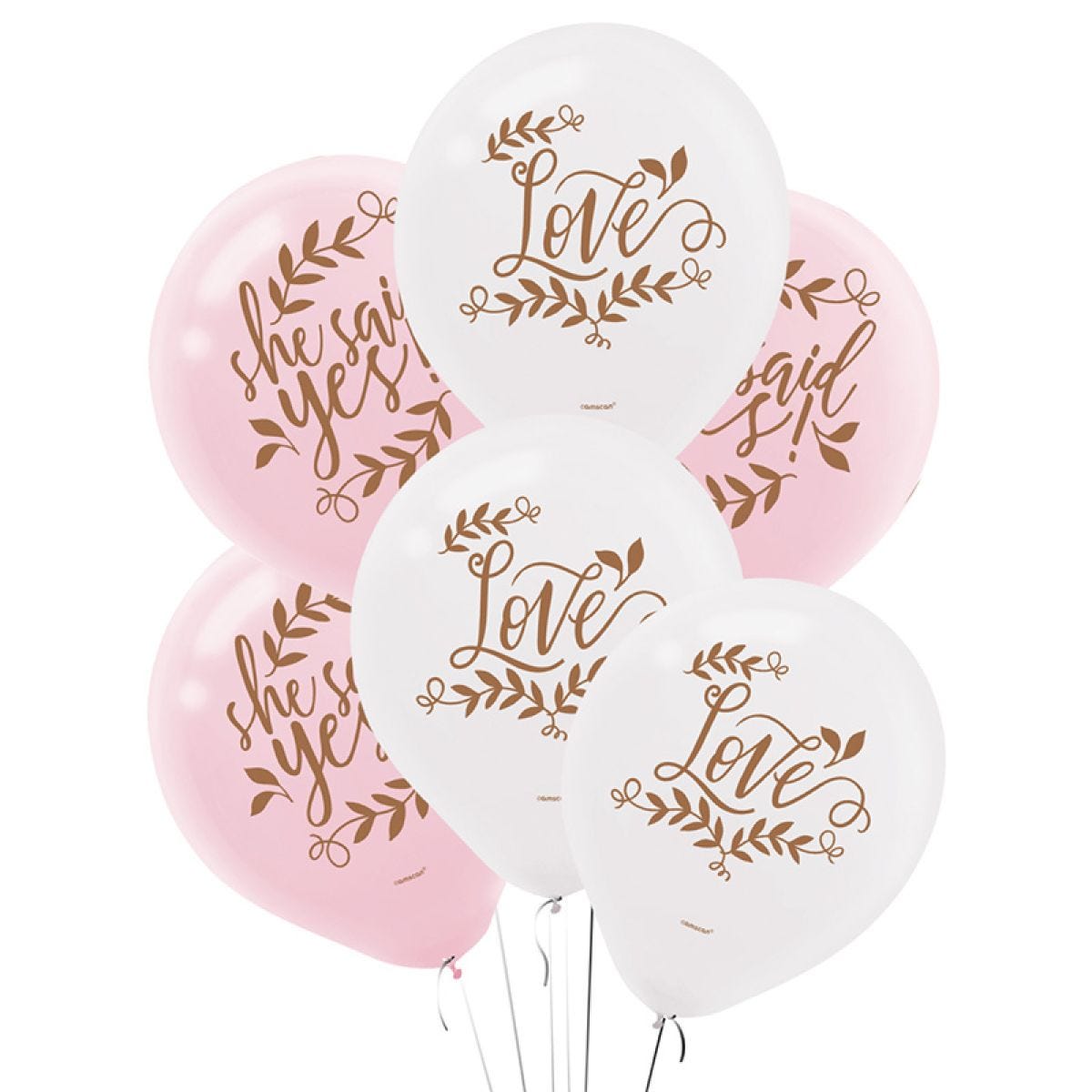 Love & Leaves Balloons - 11" Latex (6pk)