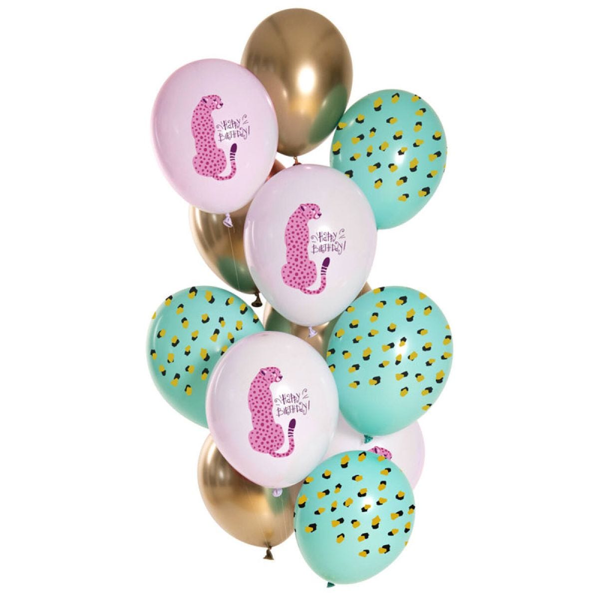 Birthday Panther Balloons - 12" Latex (12pk)