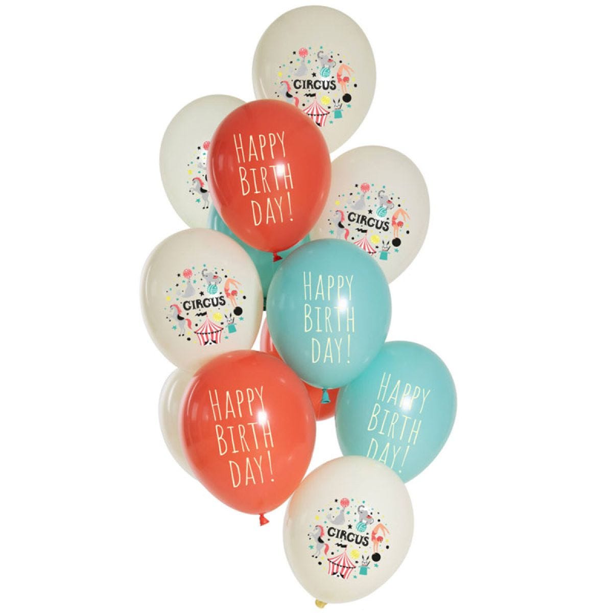 Birthday Circus Balloons - 12" Latex (12pk)