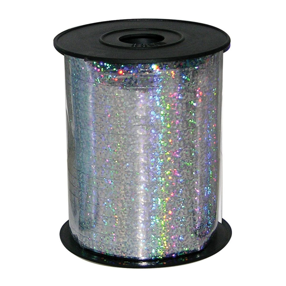 Holographic Silver Balloon Ribbon - 230m x 5mm
