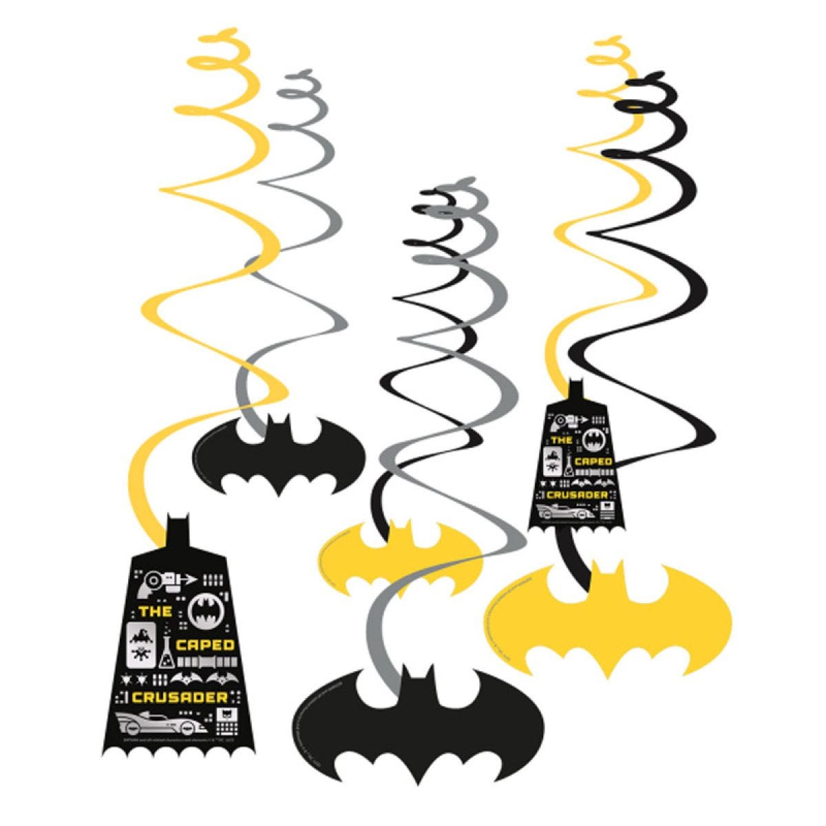 Batman Swirl Decorations (6pk)