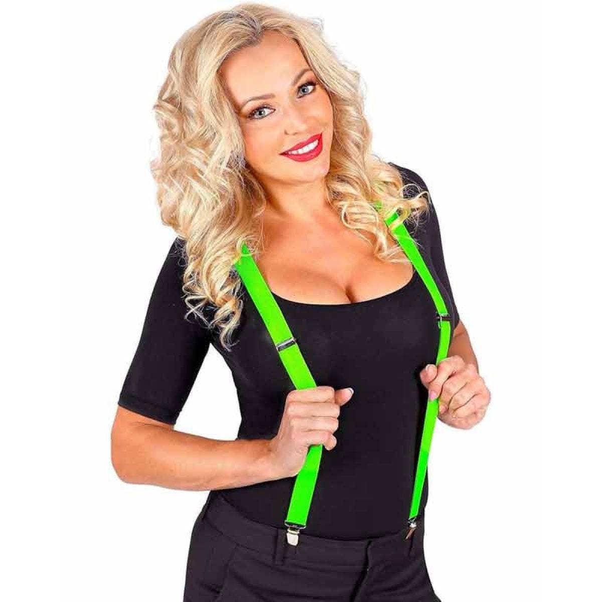 Neon Green Braces Adult