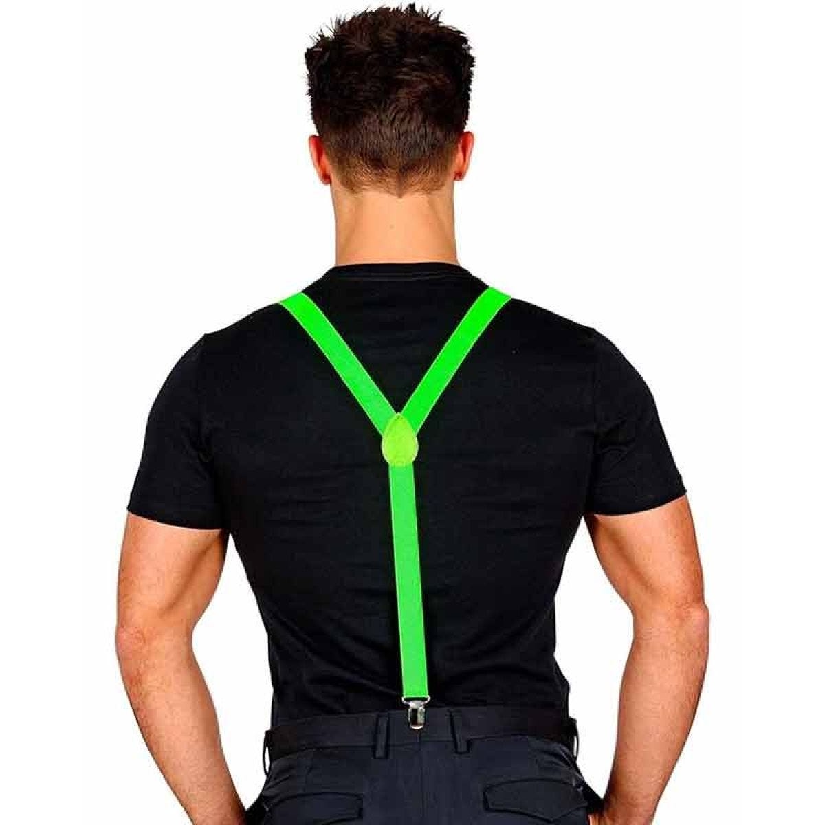 Neon Green Braces Adult