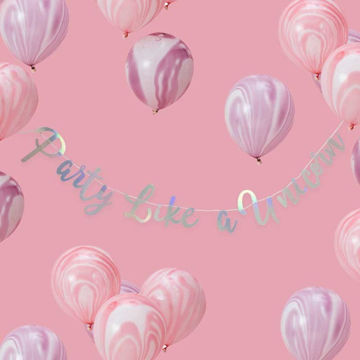 Iridescent Party Like a Unicorn Paper Banner - 1.5m