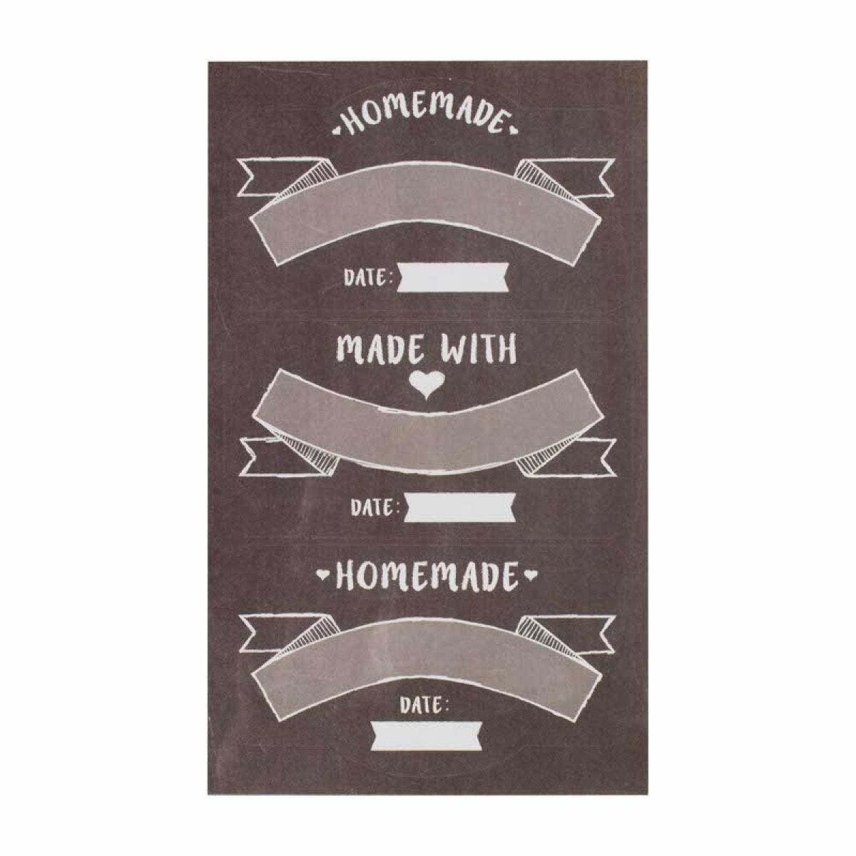 Homemade Jar Chalkboard Stickers (21pk)