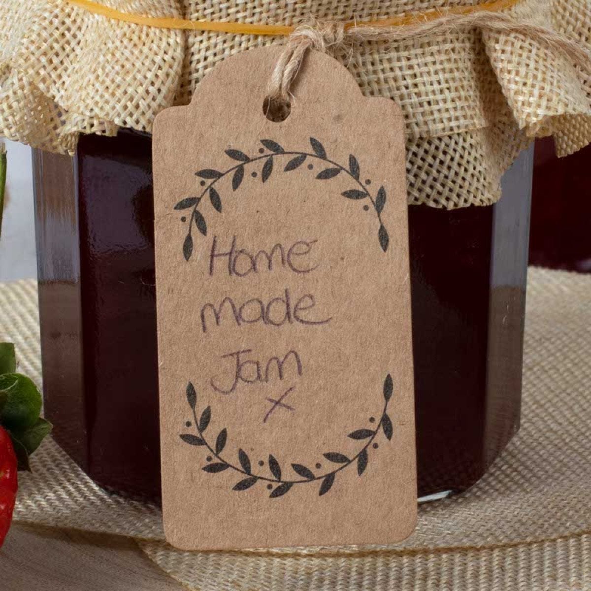Kraft Jam Jar Labels (8pk)