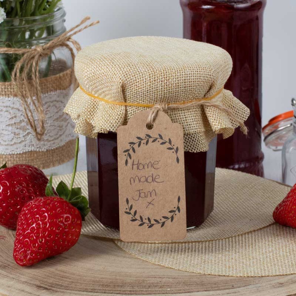Kraft Jam Jar Labels (8pk)