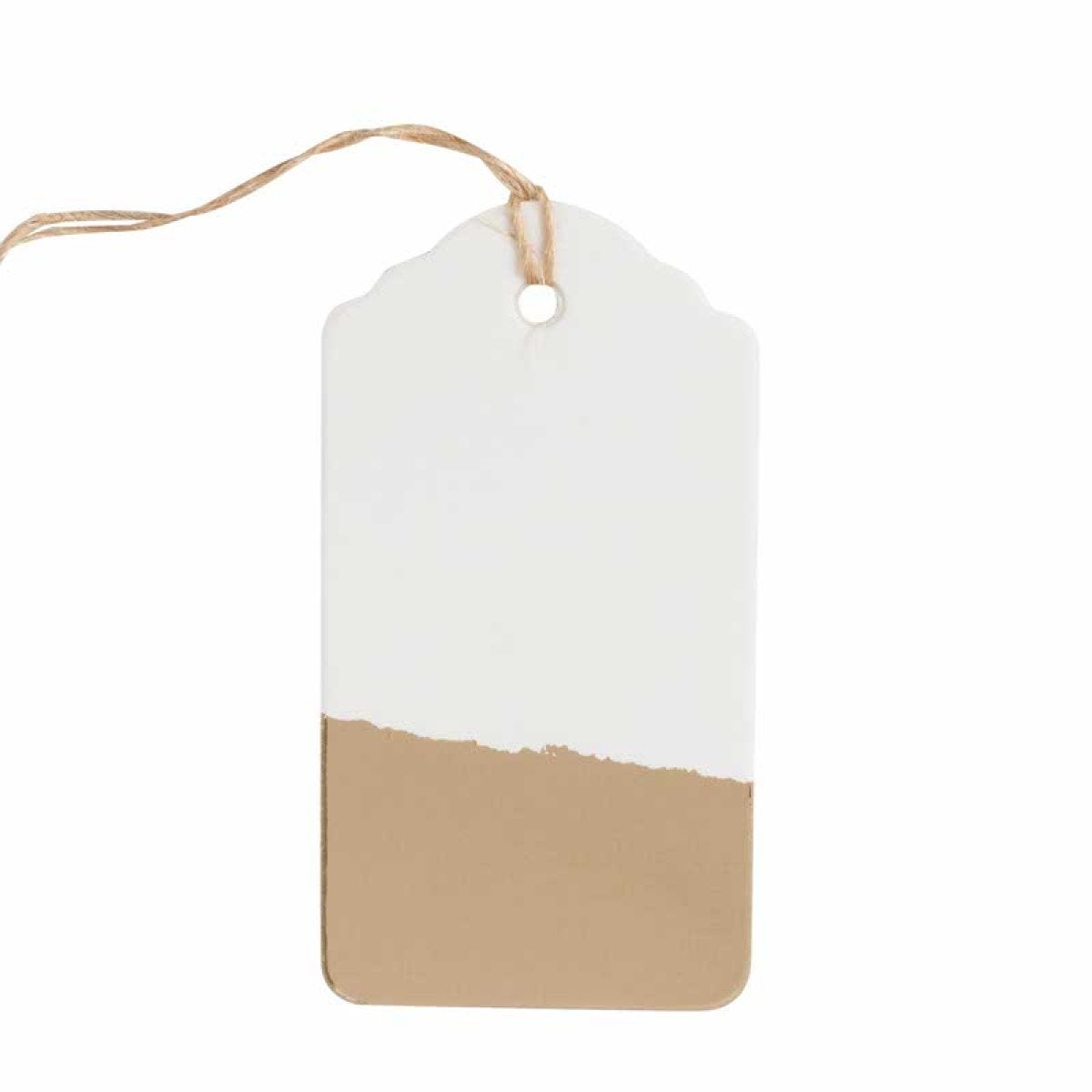 White & Gold Jam Jar Labels (8pk)