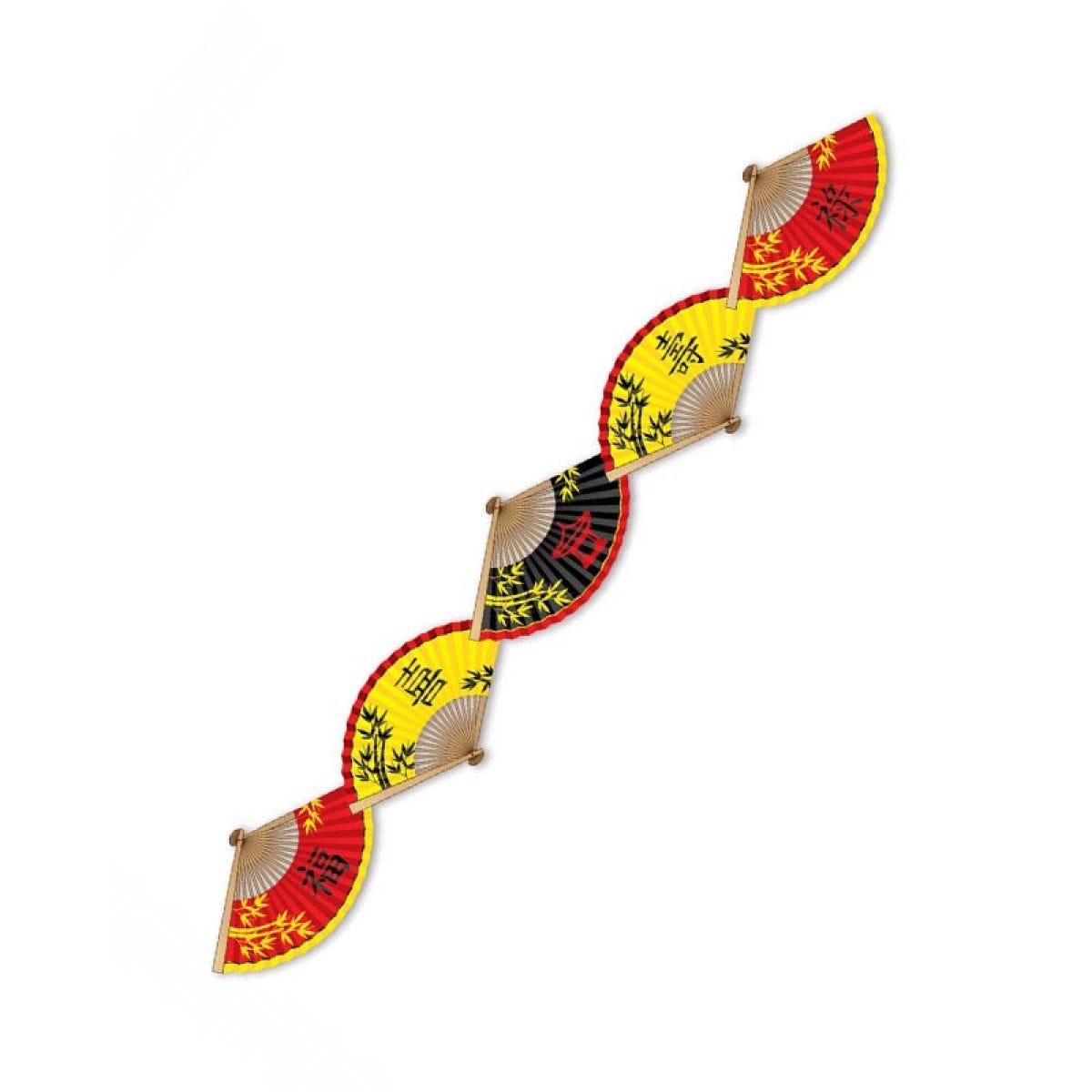 Chinese Paper Fan Garland - 1.5m