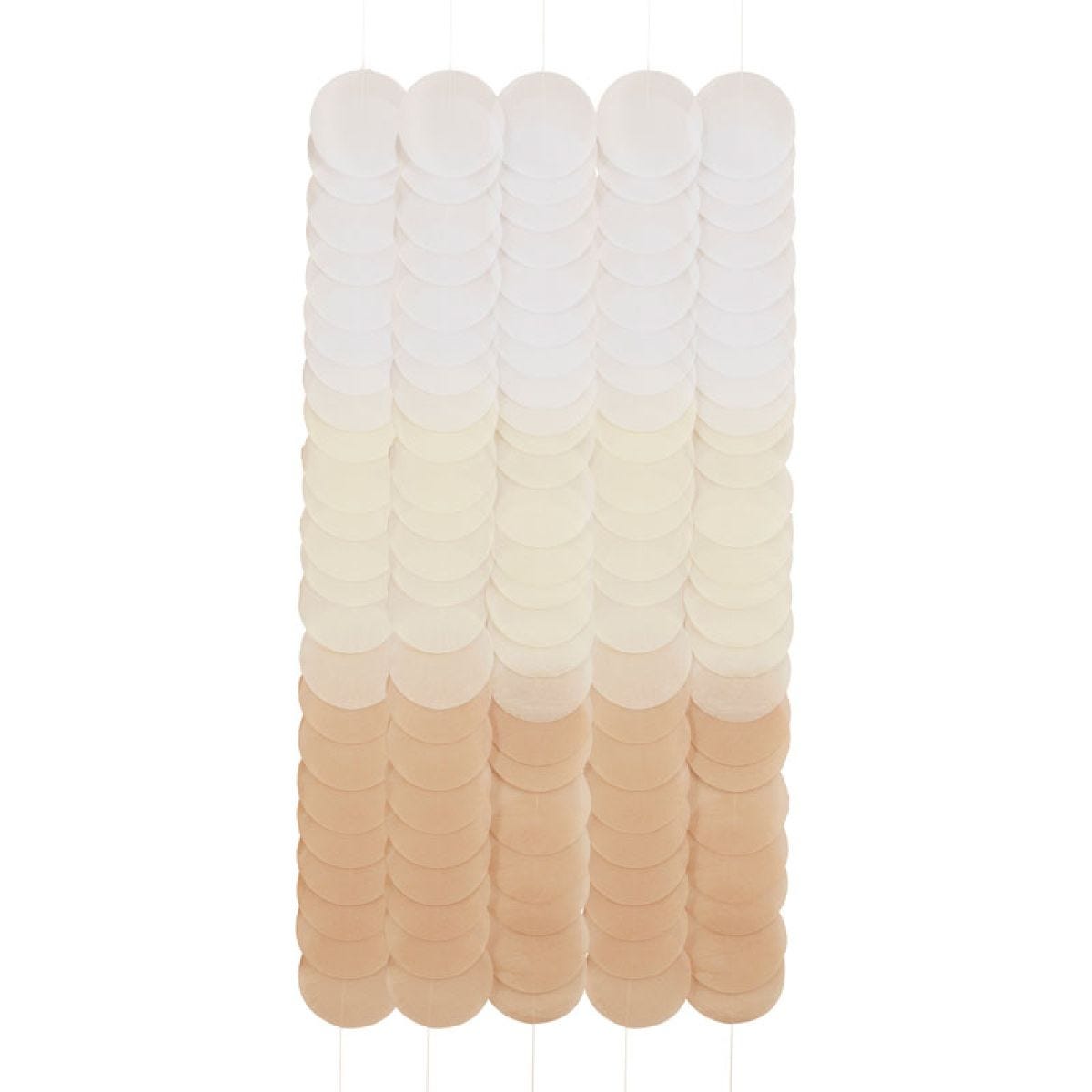 Neutral Ombre Tissue Paper Disc Party Backdrop - 1.8m