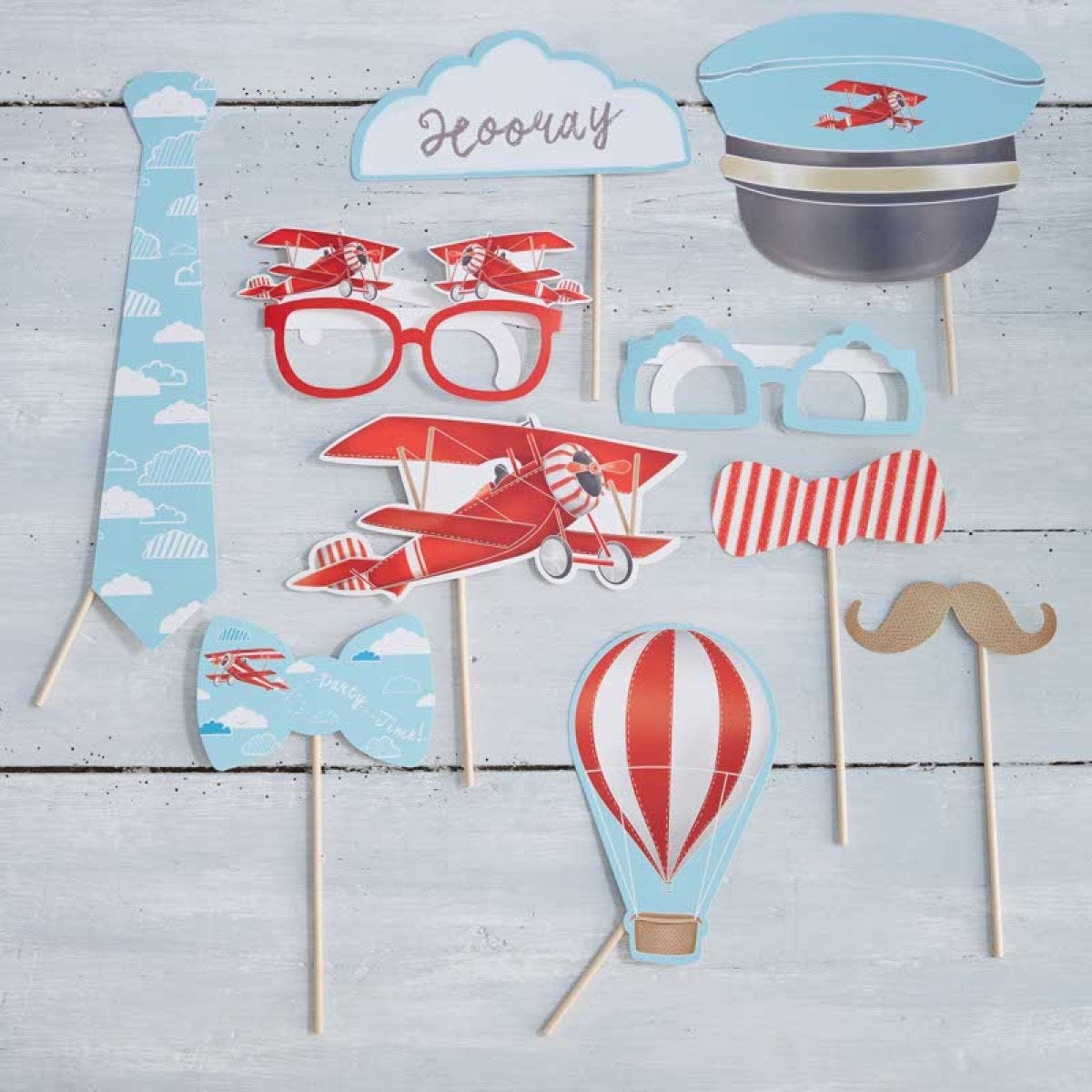 Flying High Photo Booth Props (10pk)