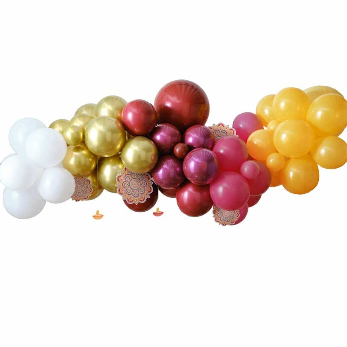 Diwali Balloon Arch - 75 Balloons