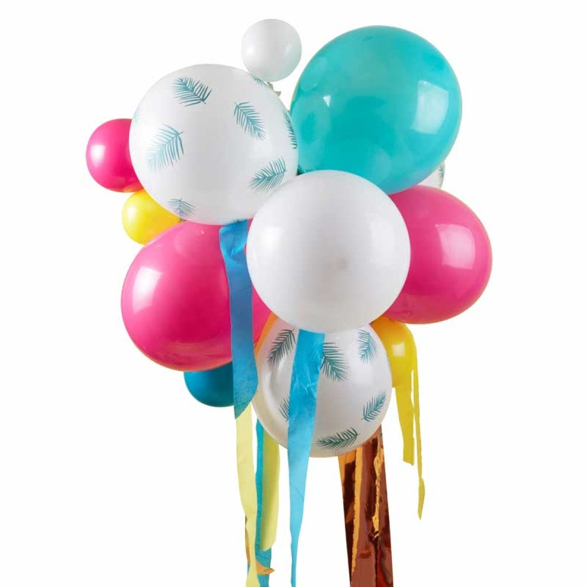Balloon Chandelier with Printed Palm Balloons & Streamers