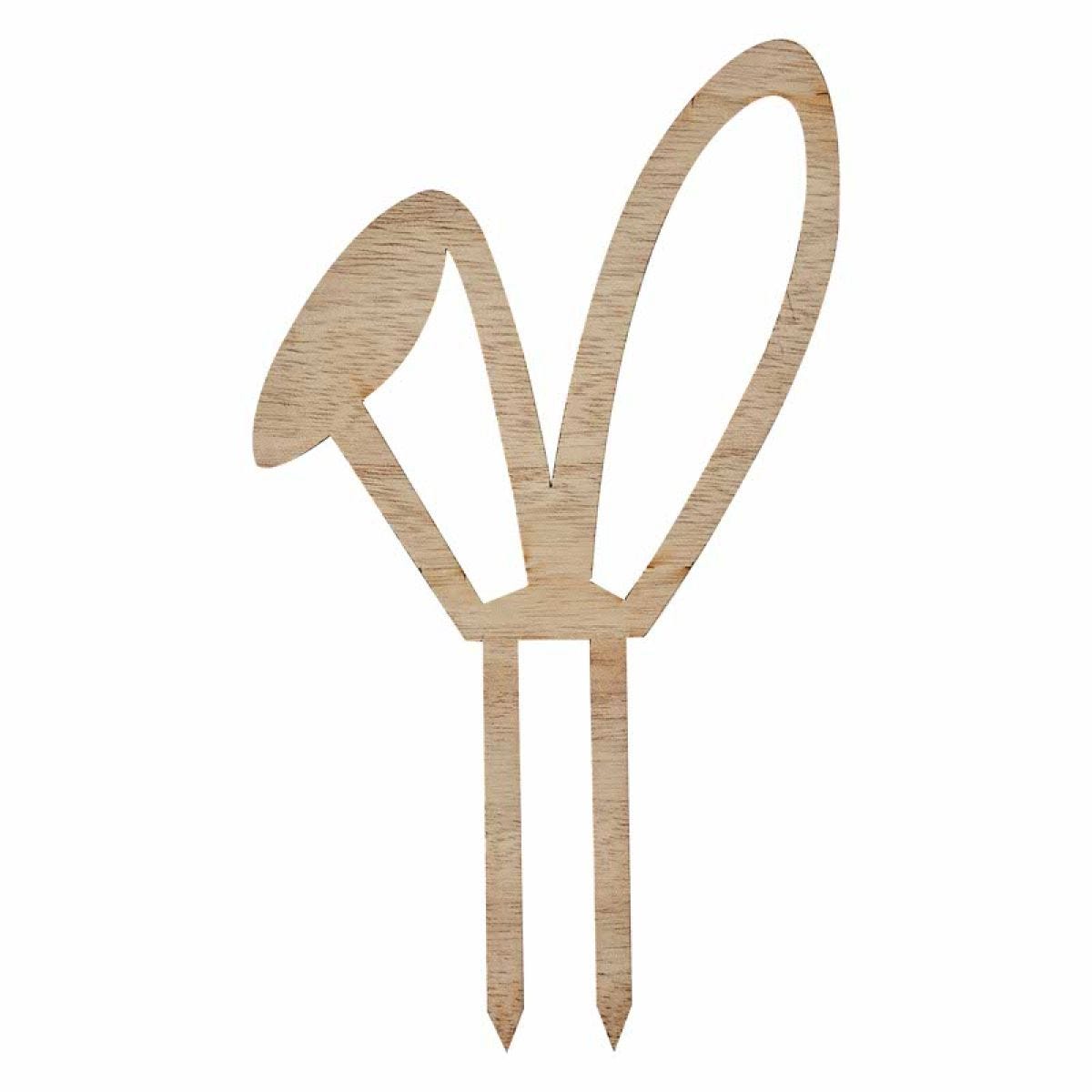 Wooden Bunny Ears Cake Topper - 18cm