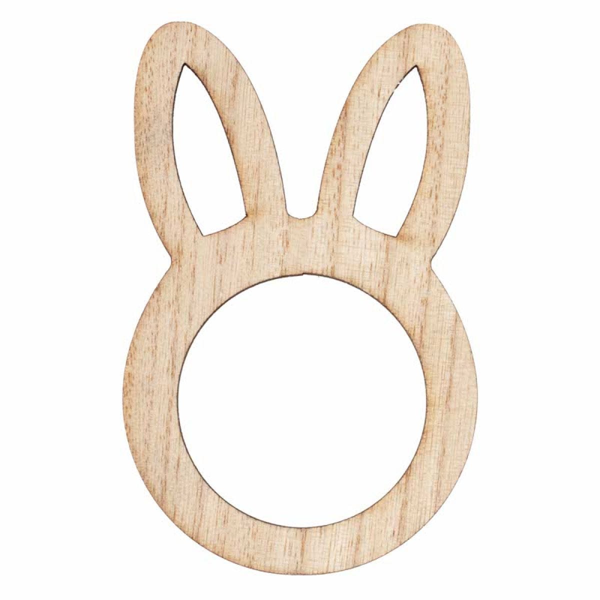 Wooden Bunny Napkin Rings (6pk)