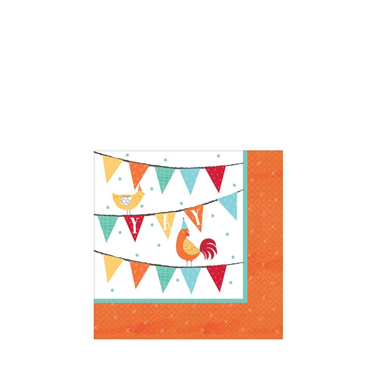 Barnyard Birthday Paper Napkins 25cm (16pk)