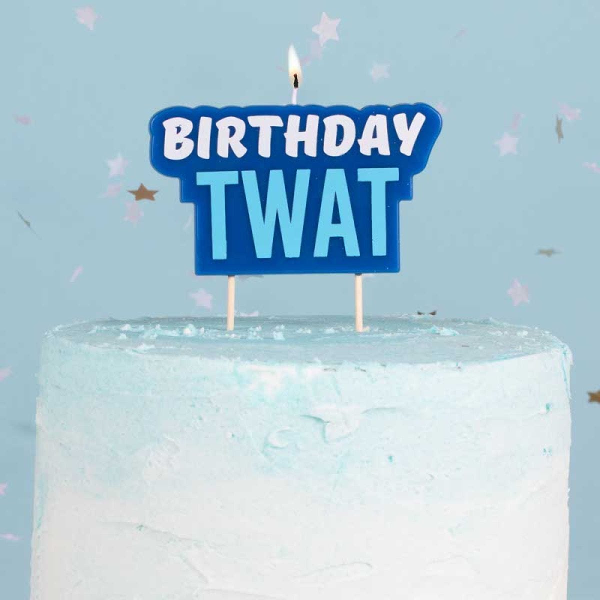 Blue Birthday Twat Candle