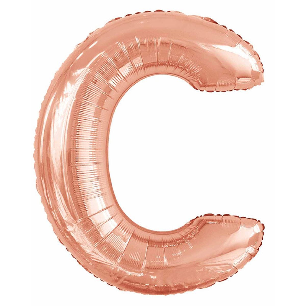 C Rose Gold Letter Balloon - 34" Foil